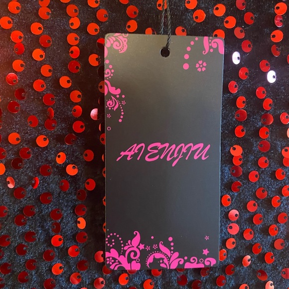 Aienijiu Women's Black & Red Sequin Dress-Size 2XL/NWOT - Picture 3 of 3